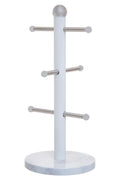 Marble Effect and Silver Mug Tree