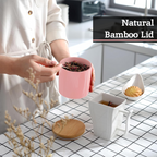 Set Of Three Pink Canisters