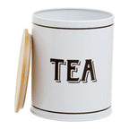 White Metal Tea Canister