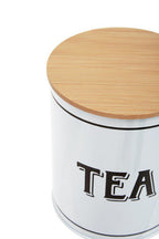 White Metal Tea Canister