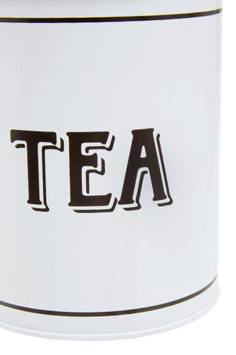 White Metal Tea Canister