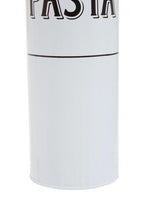 White Metal Pasta Canister
