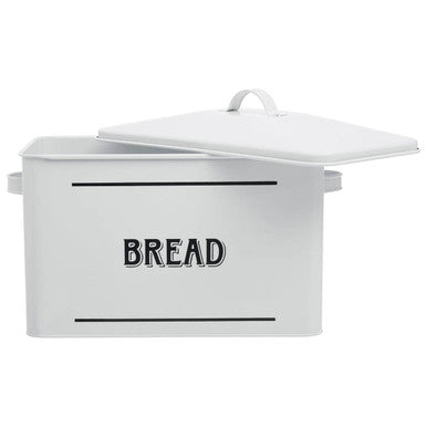 White Metal Bread Bin