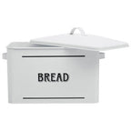 White Metal Bread Bin