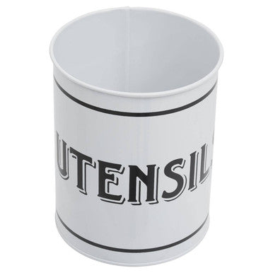 White Metal Utensil Holder