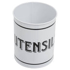 White Metal Utensil Holder