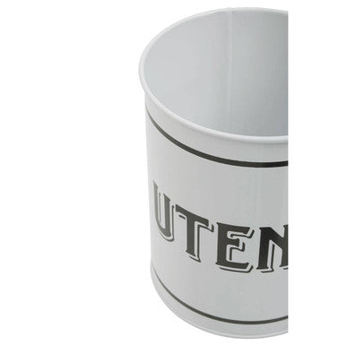 White Metal Utensil Holder