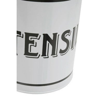 White Metal Utensil Holder