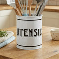 White Metal Utensil Holder