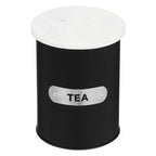 Black Enamel Tea Canister