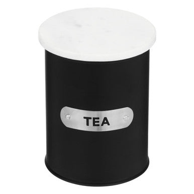 Black Enamel Tea Canister