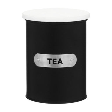 Black Enamel Tea Canister