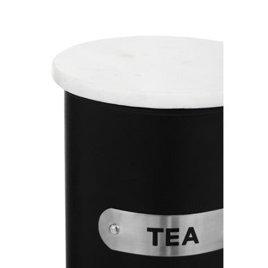 Black Enamel Tea Canister