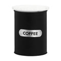 Black Enamel Coffee Canister With White Marble Lid