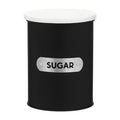 Liberty Black Enamel Sugar Canister With White Marble Lid