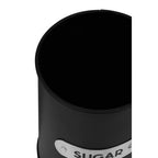 Liberty Black Enamel Sugar Canister With White Marble Lid