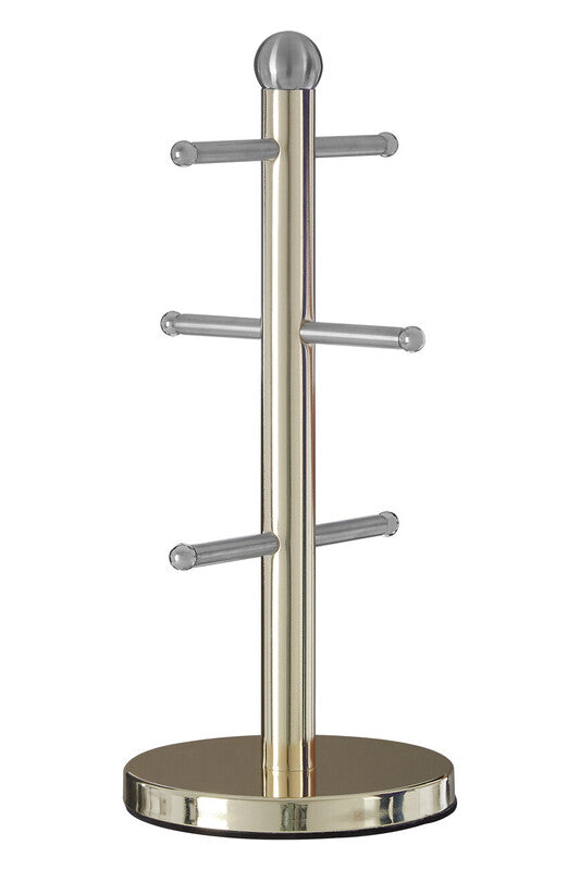 6 Cup Gold Finish Mug Tree