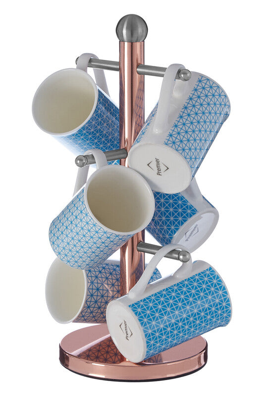 6 Cup Copper Finish Mug Tree