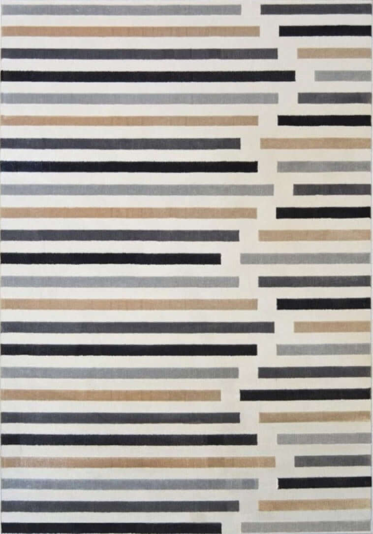 Abstract Multicolour Stripe Rug