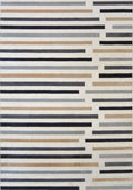 Abstract Multicolour Stripe Rug