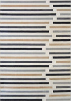 Abstract Multicolour Stripe Rug