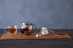 650ml Grey Stainless Steel And Glass Teapot