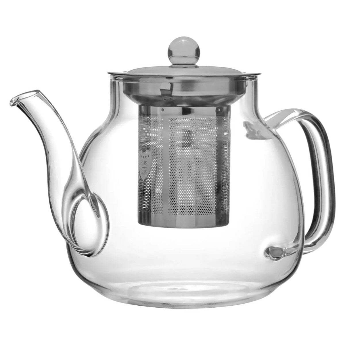 1200ml Curved Borosilicate Glass Teapot