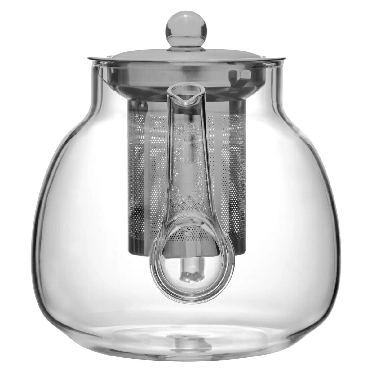 1200ml Curved Borosilicate Glass Teapot