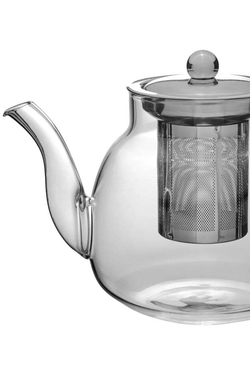 1200ml Curved Borosilicate Glass Teapot