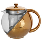 Gold Finish Glass 600 ml Teapot With Infuser