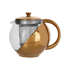 Gold Finish Glass 600 ml Teapot With Infuser
