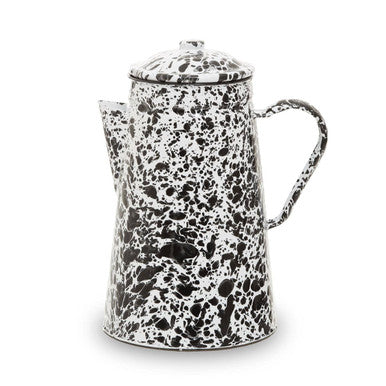 Black and White Patterned Teapot
