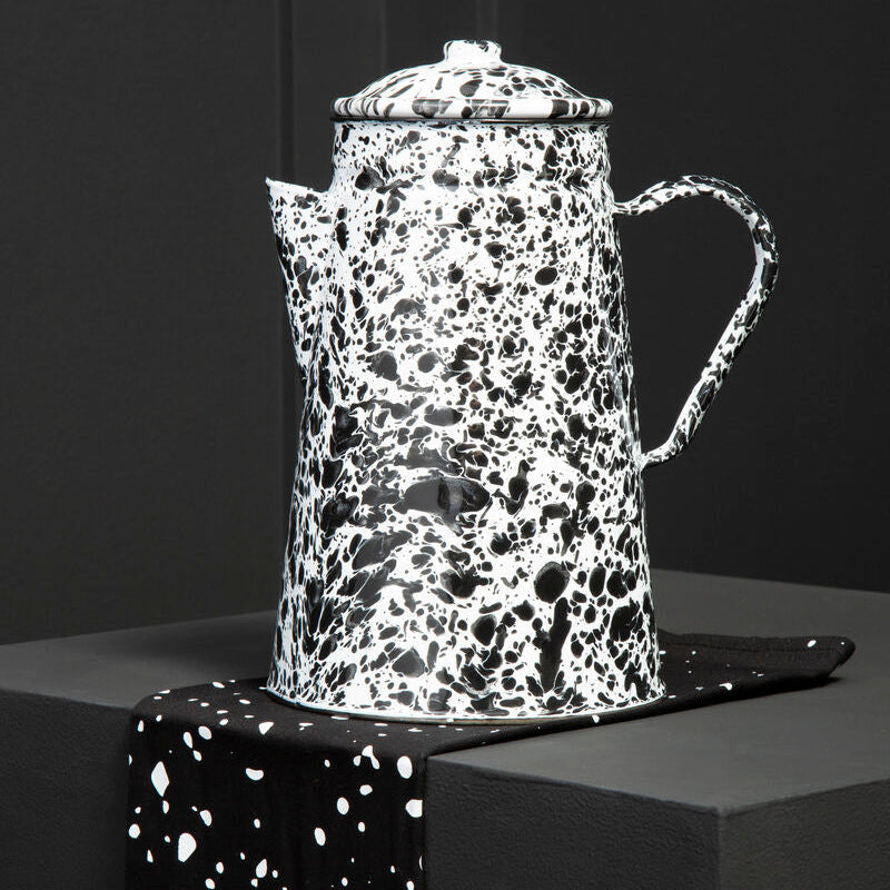 Black and White Patterned Teapot