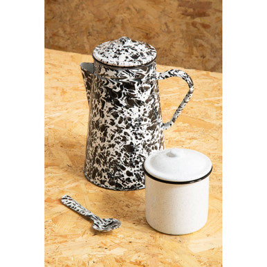 Black and White Patterned Teapot
