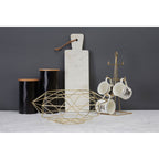 Gold Finish Wide Fruit Basket