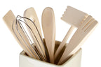 Vintage Home Cream Utensil Holder with 6 Utensils