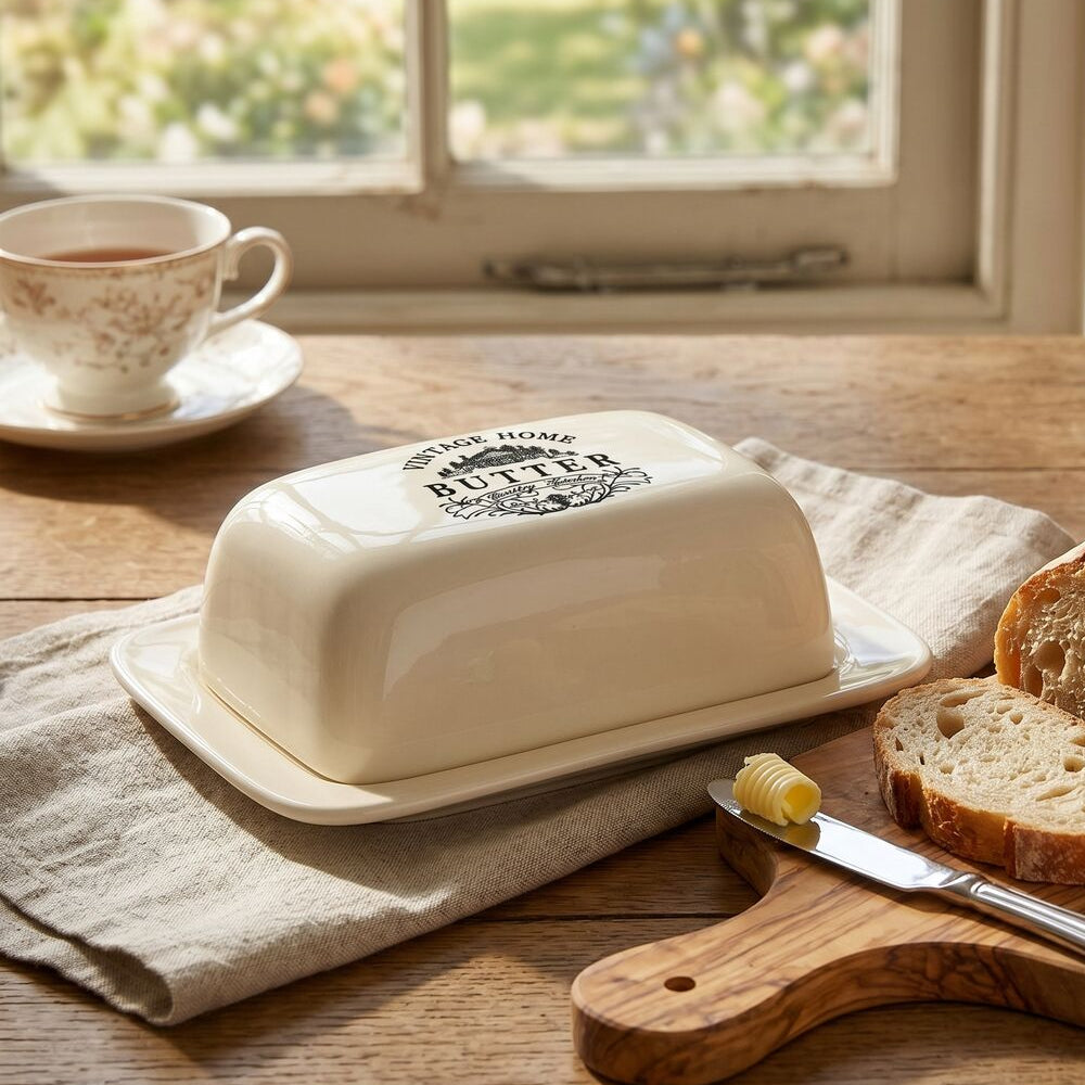 Cream Butter Dish