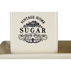 Cream Square Sugar and Milk Set
