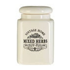 Vintage Home Set Of Six Cream Spice Jars