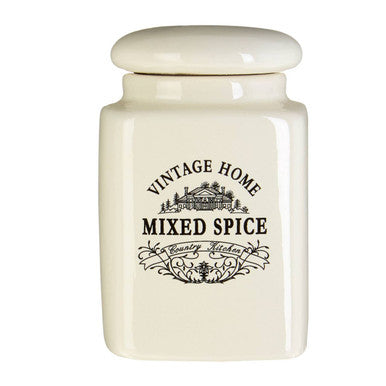 Vintage Home Set Of Six Cream Spice Jars