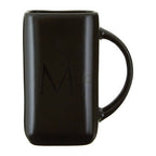 Black Glaze Mug with Text Detail