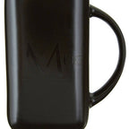 Black Glaze Mug with Text Detail