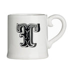 White Mug with Black Lettering