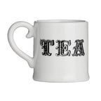 White Mug with Black Lettering