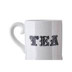White Mug with Black Lettering