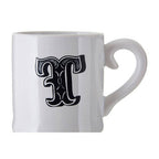 White Mug with Black Lettering