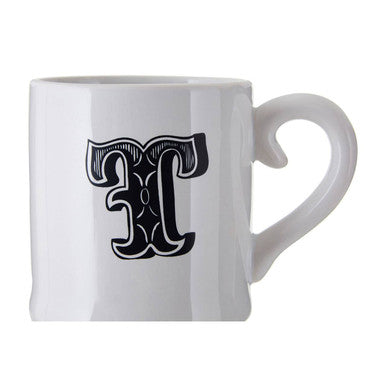 White Mug with Black Lettering