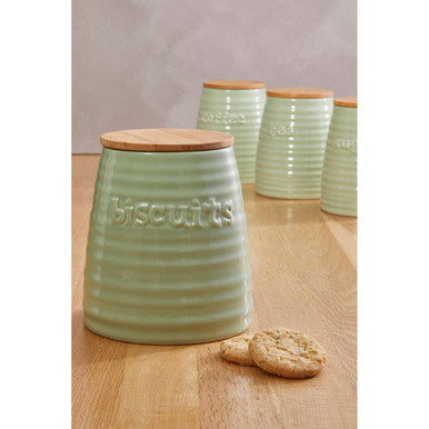 Green Dolomite Biscuit Canister