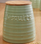 Green Dolomite Biscuit Canister