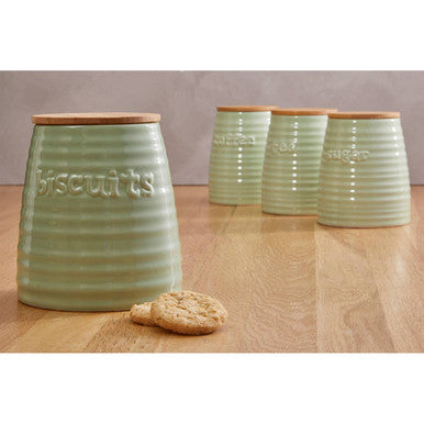 Green Dolomite Biscuit Canister